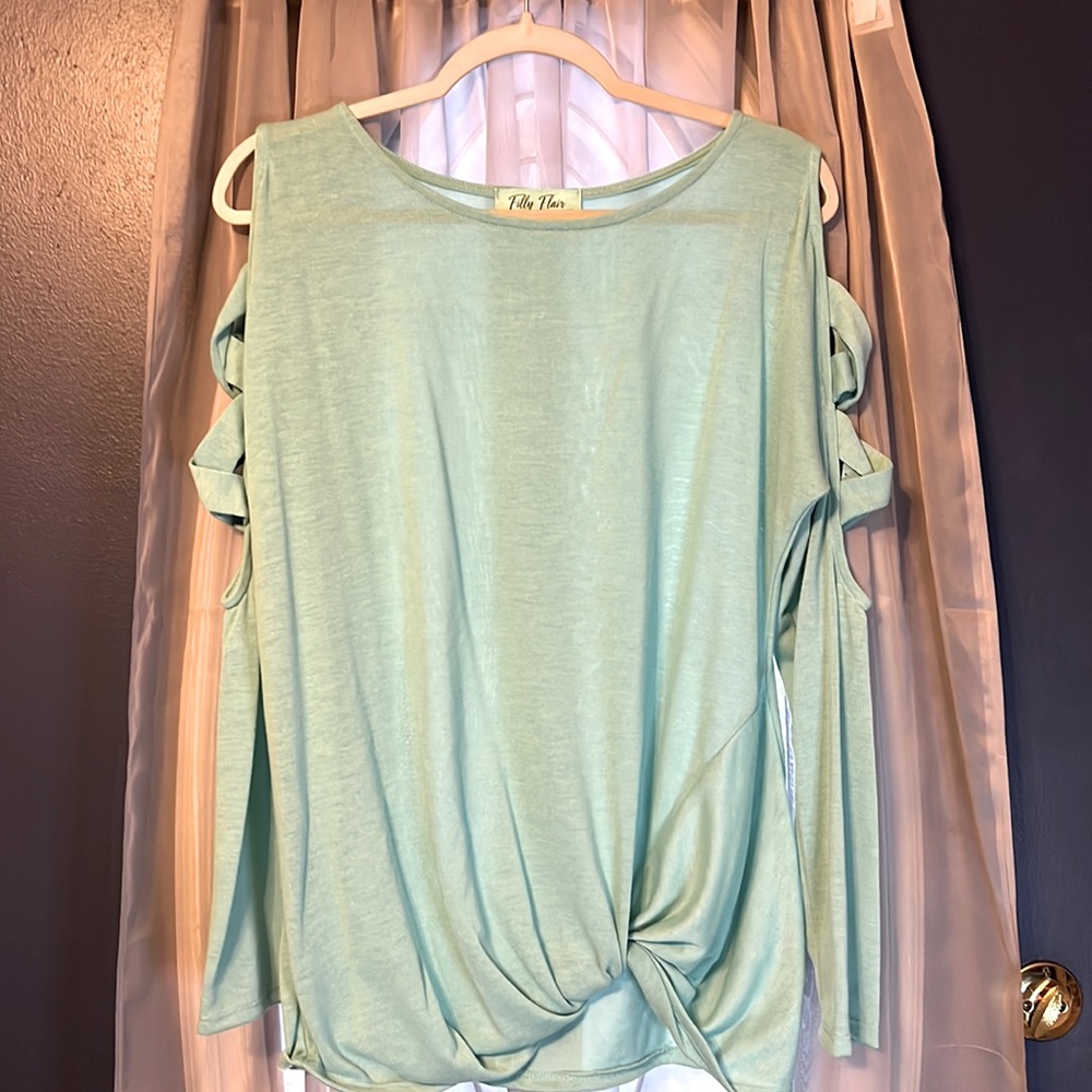 Filly Flair Cutout Sleeve Sweater